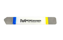 Load image into Gallery viewer, MCM Concepts white opening tool with blue and yellow accent stripes for phone and device repair