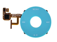 Load image into Gallery viewer, Blue portable digital media player with circular wheel control interface and center menu button