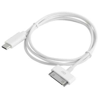 30Pin to USB C Cable Charging Syncing iPad iPhone iPod Classic 1m 3ft White - ResaleFirm