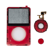 Load image into Gallery viewer, Clear Red Face Plate Clickwheel Button For Apple iPod Classic 5th Video
