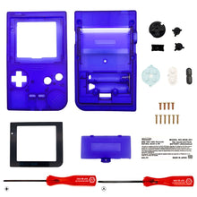 Load image into Gallery viewer, Replacement Housing for Nintendo Game Boy Pocket GBP Shell Clear Dark Purple
