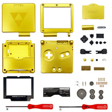 Load image into Gallery viewer, Replacement Housing for Nintendo GBA Game Boy Advance SP Shell Gold Zelda
