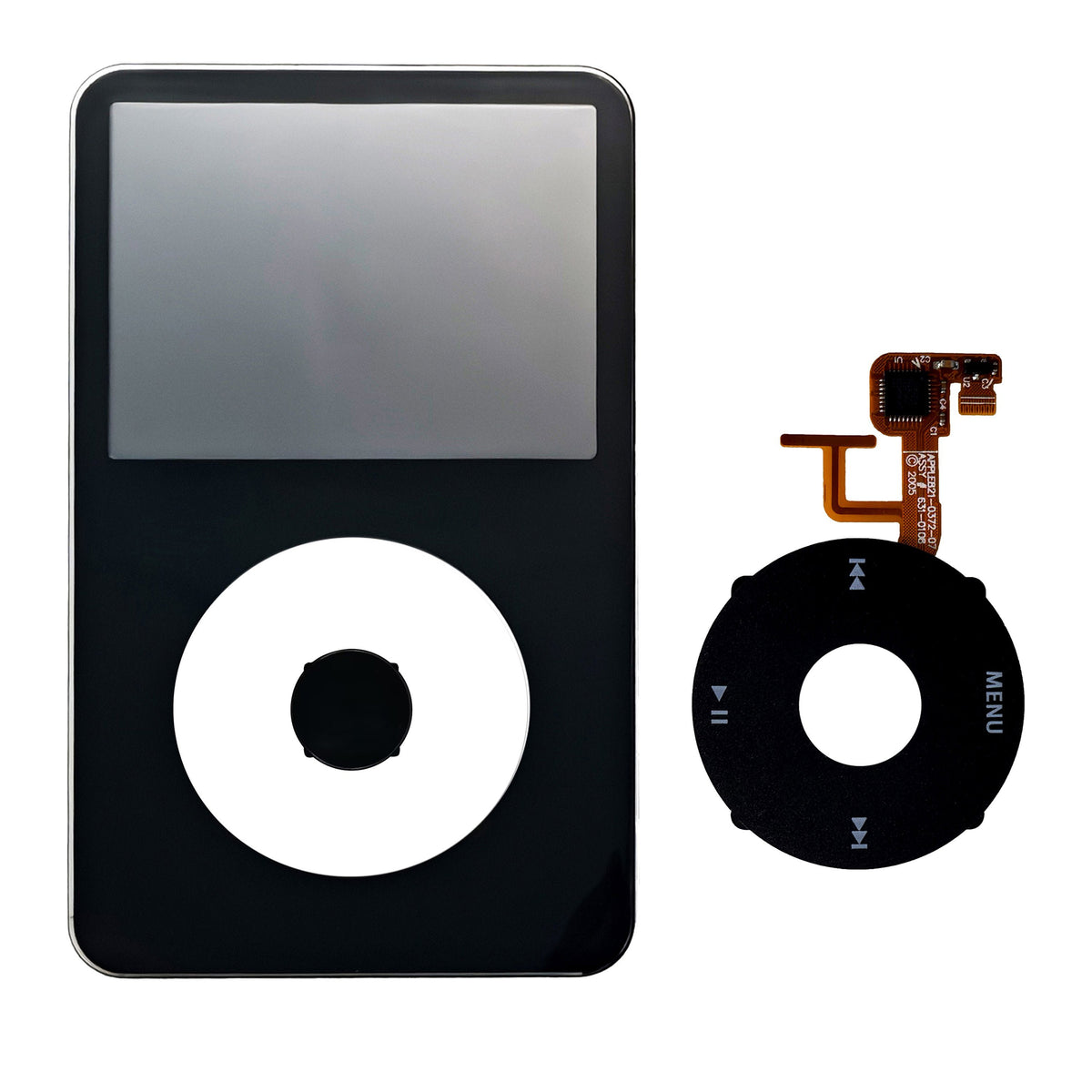Black Face Plate Clickwheel Button For Apple iPod Classic 5th Gen Repl ...