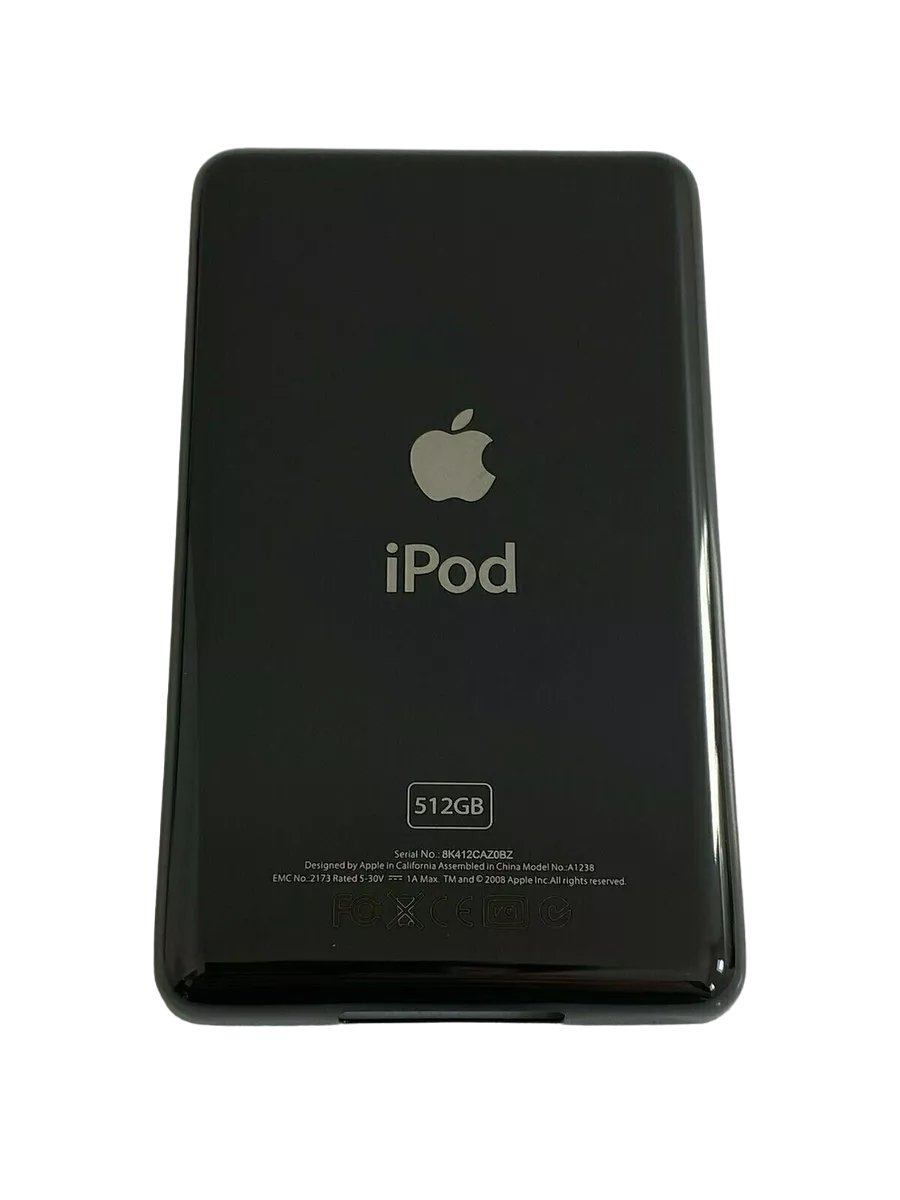 Black Back Plate Apple iPod Classic 6th 7th Housing Rear Thin Cover 512GB Rear