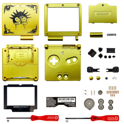 Housing for Nintendo GBA Game Boy Advance SP Shell Gold Zelda Majora's Mask