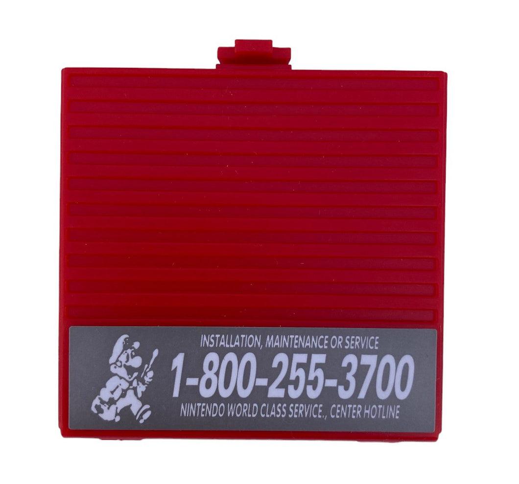 Red Battery Cover Original Game Boy for Nintendo GB Replacement Door Sticker