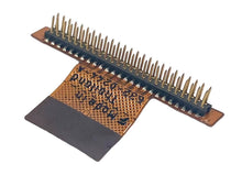 Load image into Gallery viewer, Brown leather hair comb with wide teeth and snake skin pattern detail, vintage styling.
