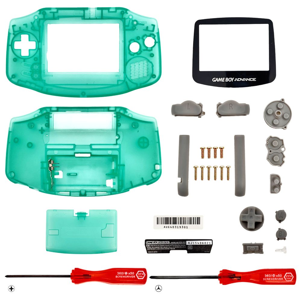 Replacement Housing for Nintendo GBA Game Boy Advance Shell Screen Glow In Dark