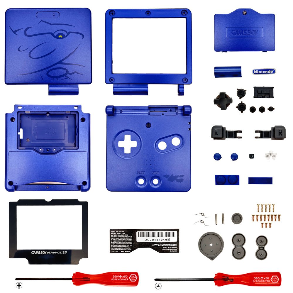 Replacement Housing for Nintendo GBA Game Boy Advance SP Shell Blue Kyogre