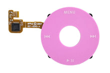 Load image into Gallery viewer, Pink iPod Shuffle 2007 with control wheel and connected circuit board component
