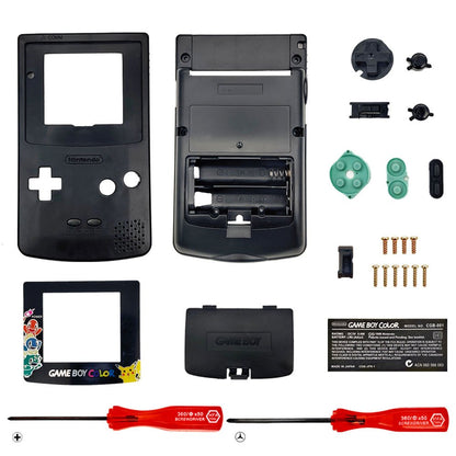 Replacement Housing for Nintendo Game Boy Color Lens GBC Shell Black Pokemon