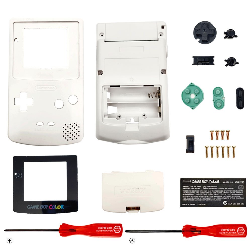 Replacement Housing for Nintendo Game Boy Color Lens GBC Shell White