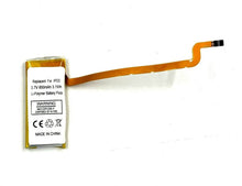 Load image into Gallery viewer, Gold rectangular Li-Polymer replacement battery pack for iPod with flexible orange connector cable, 3.7V 850mAh capacity.

