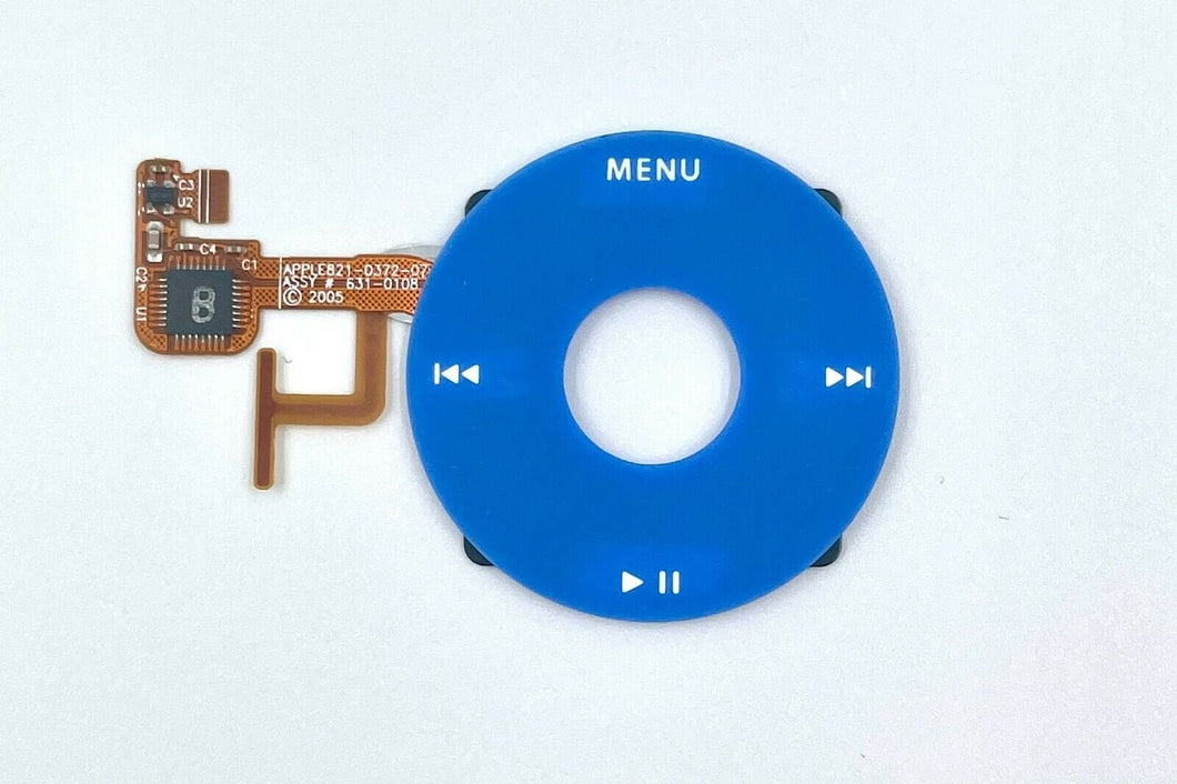 Blue Click Wheel Flex for iPod Classic Video 5th and 5.5 gen 30gb 60gb 80gb