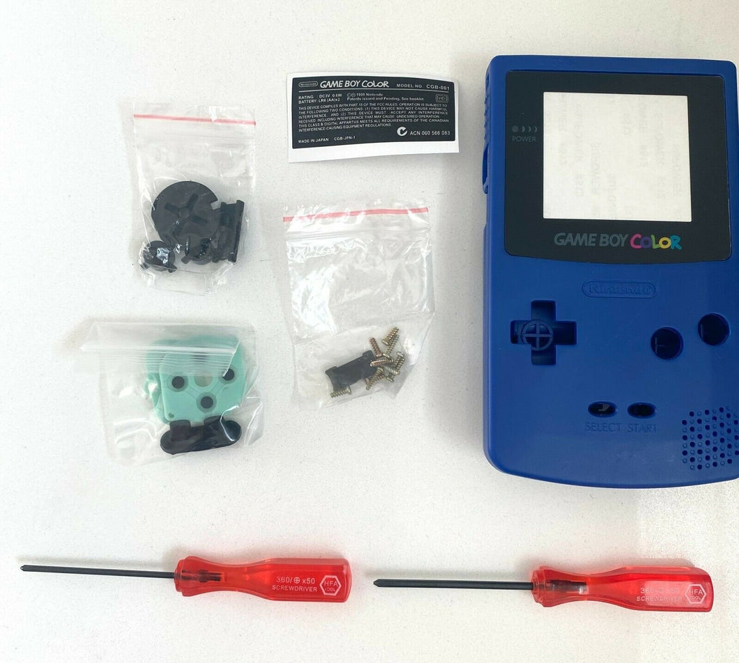 Replacement Housing for Nintendo Game Boy Color Lens GBC Shell Blue