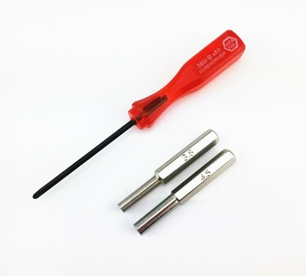 3.8mm 4.5mm and Tri-wing Security Bit Screwdriver Nintendo NES SNES N64 Game Boy