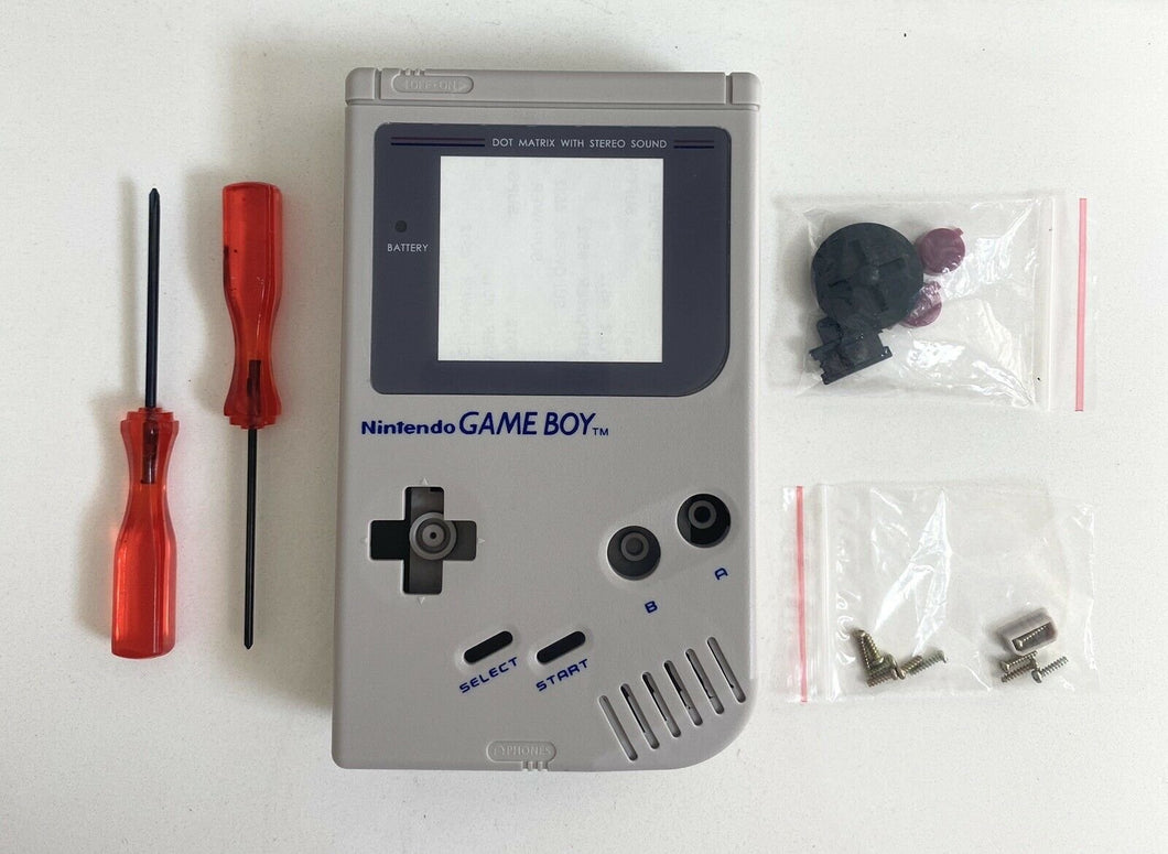 Replacement Housing for Original Nintendo GB Game Boy Shell Screen Gray DMG-01
