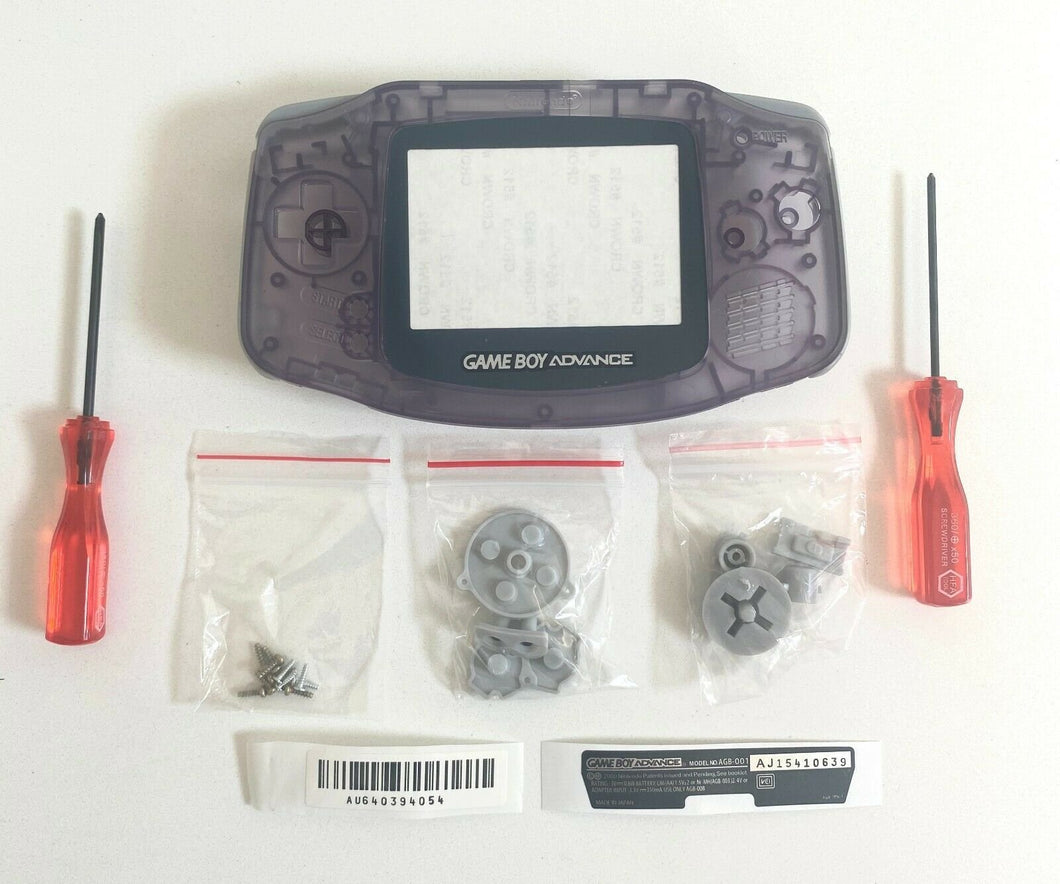 Replacement Housing for Nintendo GBA Game Boy Advance Shell Screen Atomic Purple