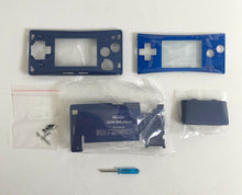 Load image into Gallery viewer, Replacement Housing for Nintendo Gameboy Micro Shell Faceplate Screen Blue Tool

