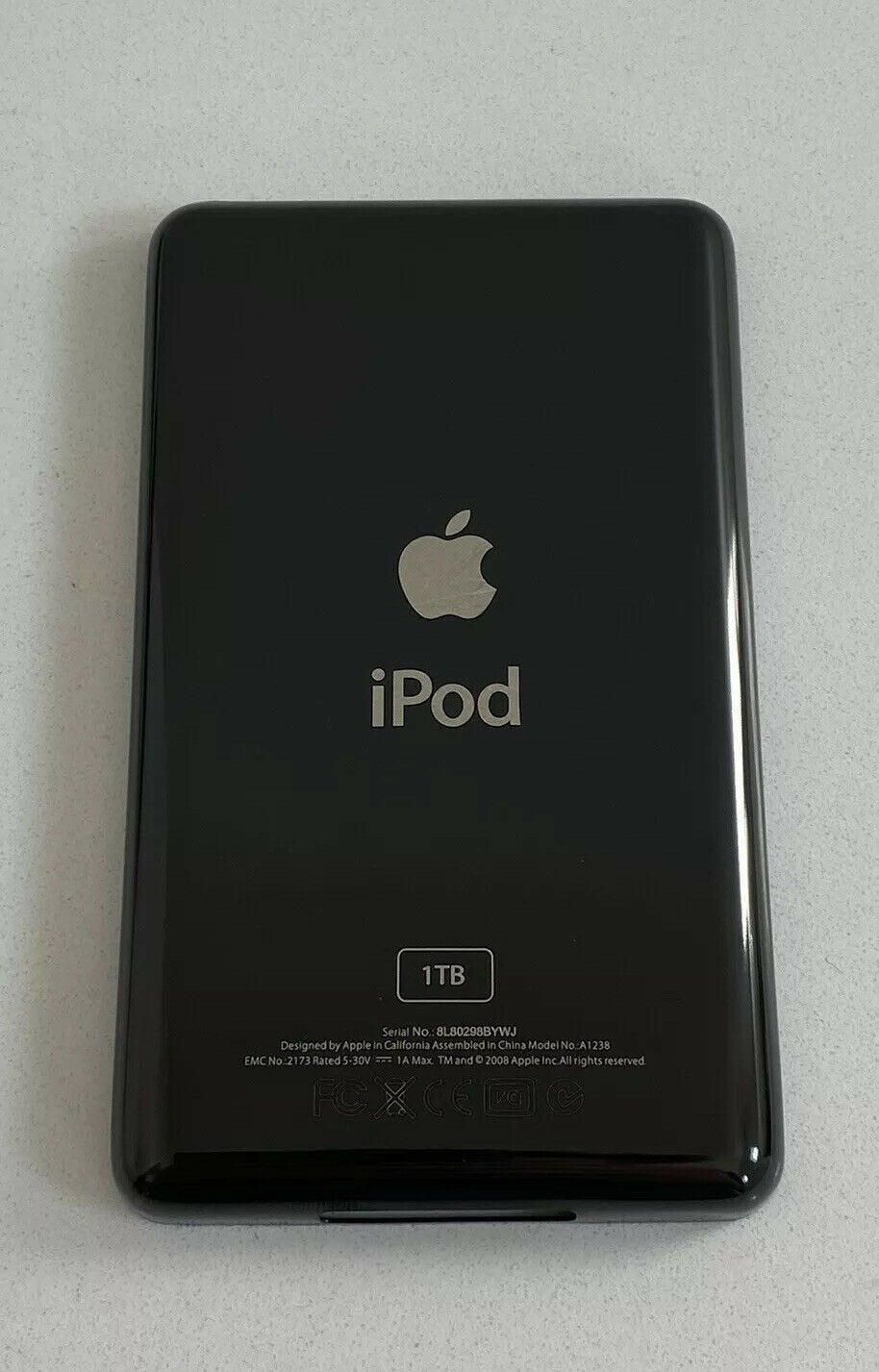 Black Back Plate Apple iPod Classic 6th 7th Housing Rear Thin Cover 1TB Rear