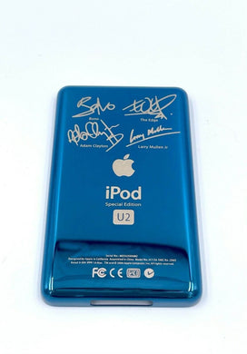 Blue U2 Edition iPod Classic 5th 6th 7th Thin Back Bottom Rear Metal Chrome - ResaleFirm