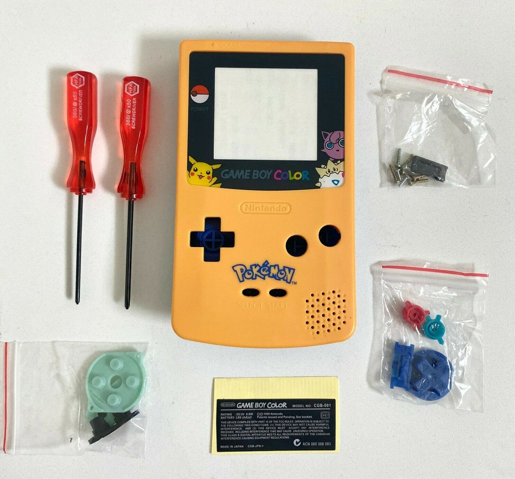 Replacement Housing for Nintendo Game Boy Color GBC Shell Yellow Blue Pokemon