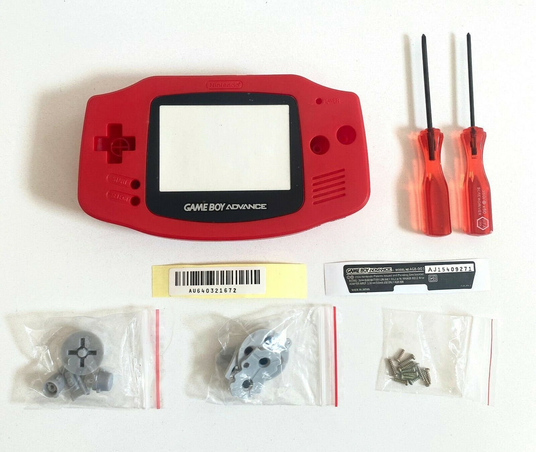 Replacement Housing for Nintendo GBA Game Boy Advance Shell Screen Red