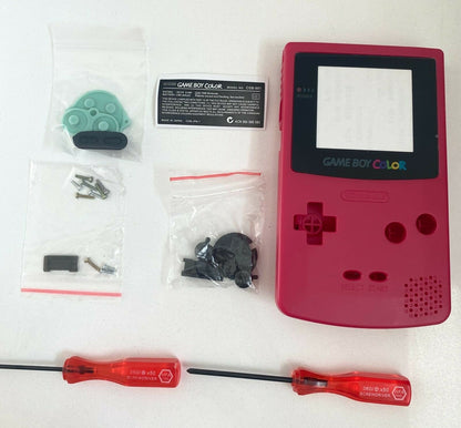 Replacement Housing for Nintendo Game Boy Color Lens GBC Shell Berry Red