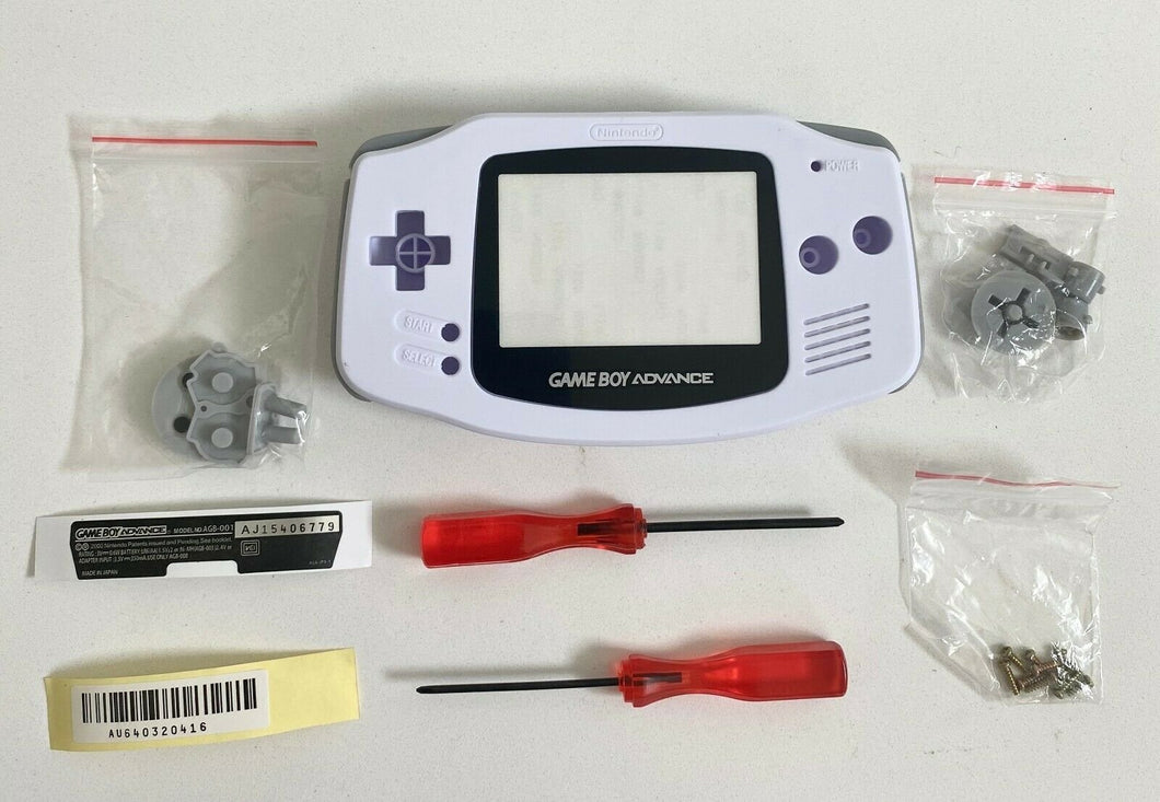Replacement Housing for Nintendo GBA Game Boy Advance Shell Screen Arctic White