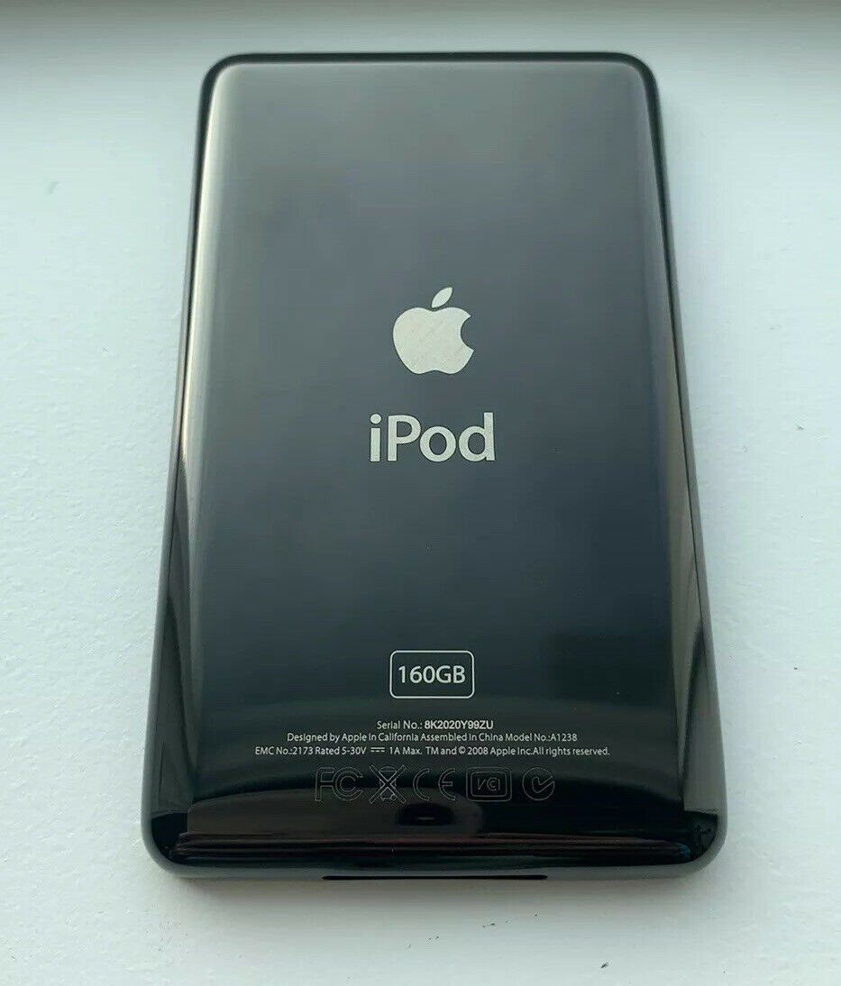 Black Back Plate Apple iPod Classic 6th 7th Housing Rear Thin Cover 160GB Rear