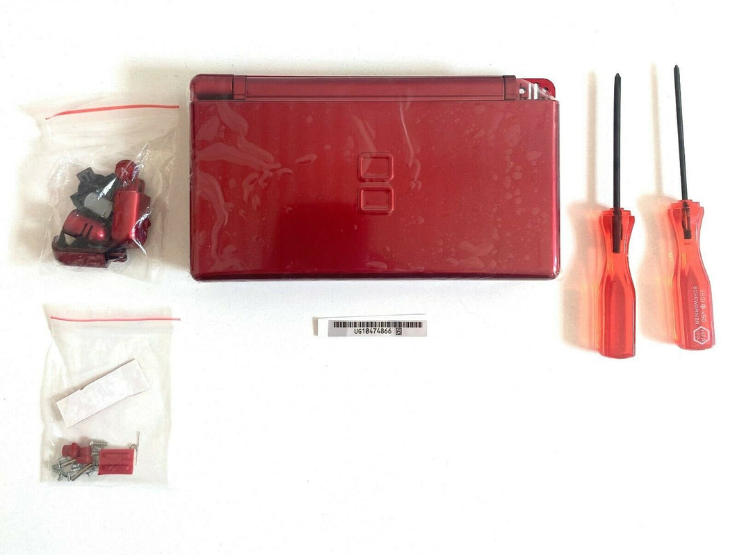 Replacement Housing for Nintendo DS Lite Glass Lens Shell Crimson Red