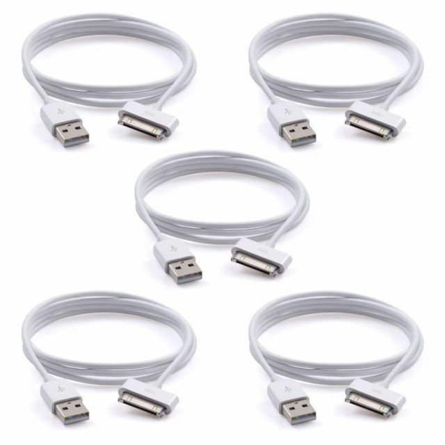 5x USB Sync Data Charging Charger Cable Cord fits iPhone 4 4S iPod Touch 4th Gen